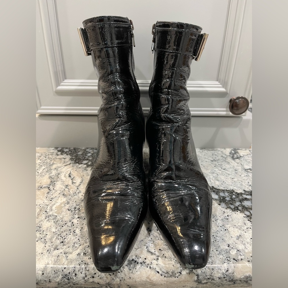 Prada Patent Leather Heeled Boots - Picture 3 of 6